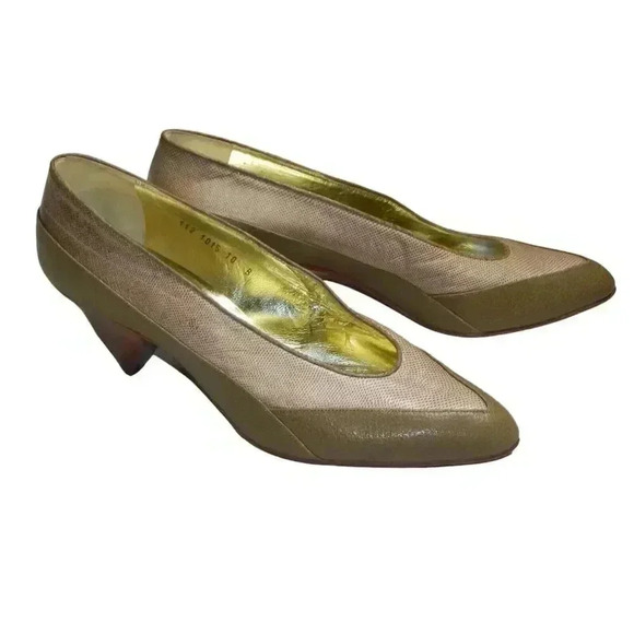 Walter Steiger Vintage Pumps Women's Size 10 B Brown Cone Mid Heel - Picture 1 of 12